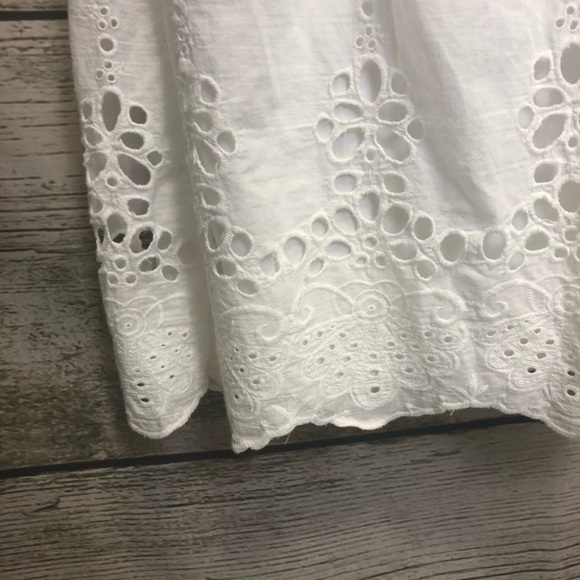 Dolce Vita White Eyelet A Line Mini Dress Medium - Picture 4 of 15